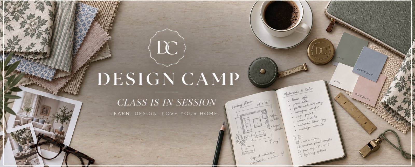 Design Camp — class is in session. Learn. Design. Love your home.